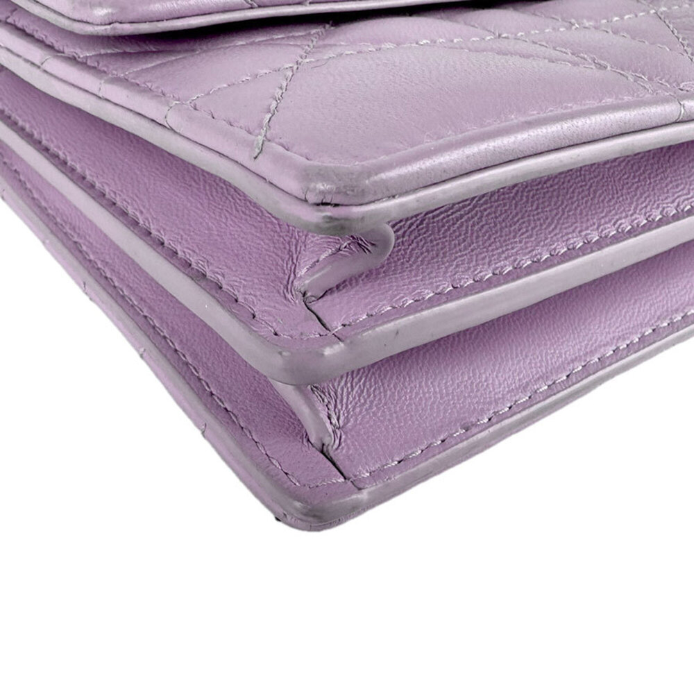 CHRISTIAN DIOR Purple Leather Shoulder Bag - Picture 9 of 13